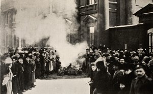 Burning the Emblems of Royalty by Russian Photographer
